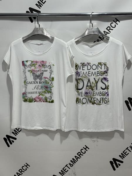 Футболка Met&March (one size) 3D white-lilac (лето)