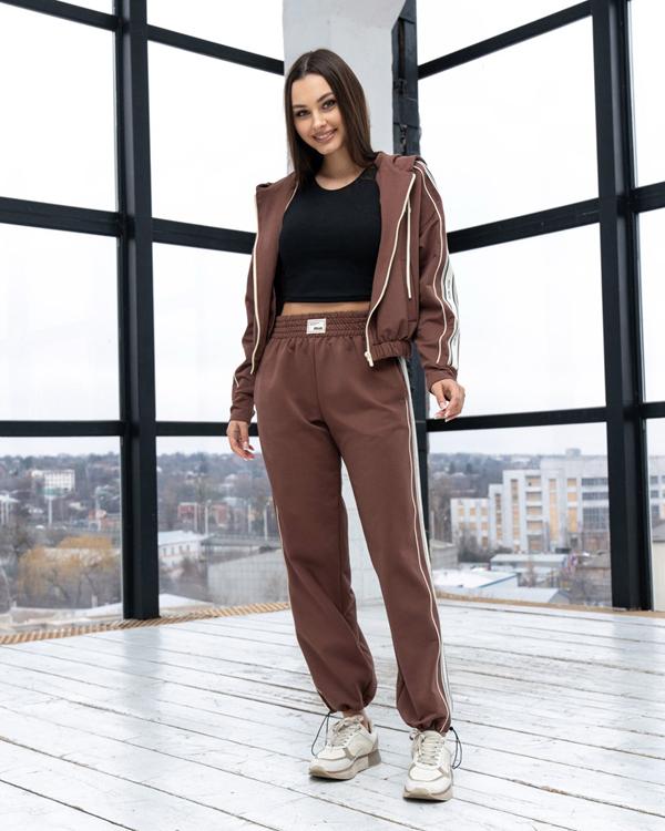 Костюм спорт AZNA (XS-L) Д124 l.brown (деми)