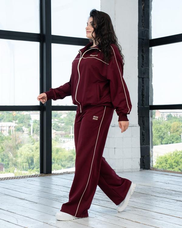 Костюм спорт AZNA (XL-4XL) Д150 wine (деми)