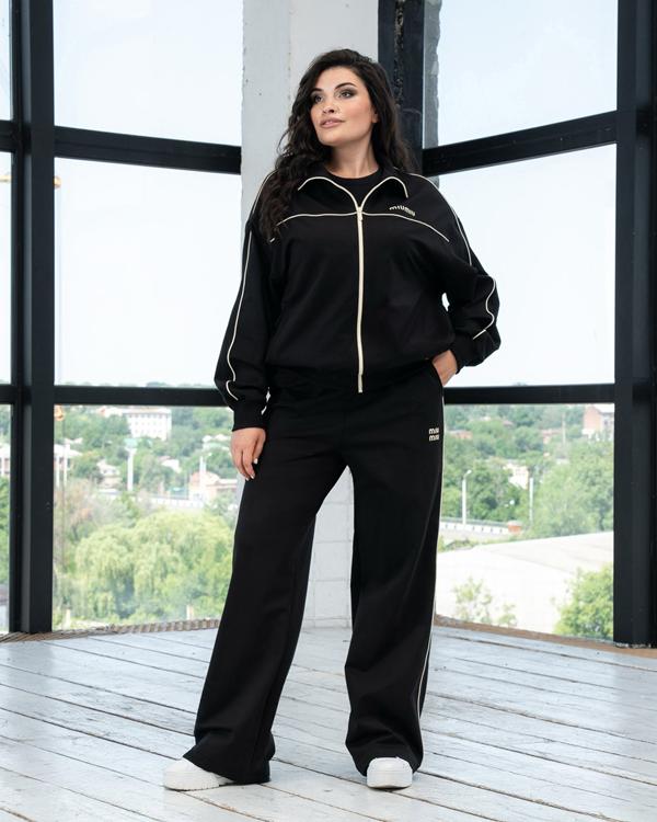 Костюм спорт AZNA (XL-4XL) Д150 black (деми)