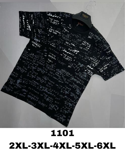 Футболка Vip Stendo (2XL-6XL) 1101 black-grey (лето)