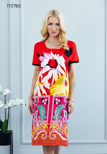Платье Vehuiah (M-2XL) 172782 red (лето)