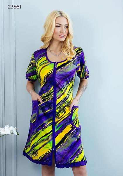 Халат Vehuiah (M-XL) 23561 blue (лето)