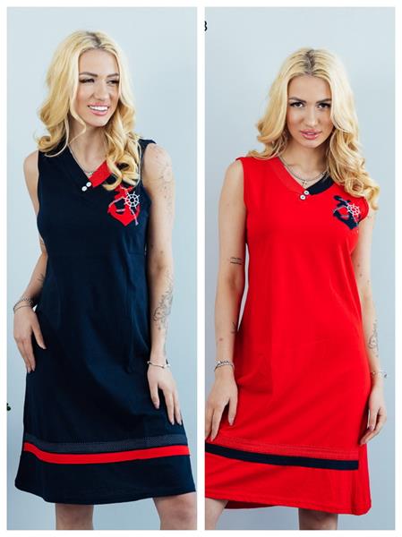 Платье Vehuiah (M-XL) VH53 navy (лето)