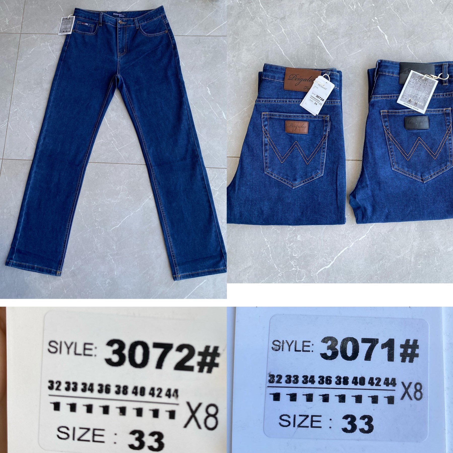 Джинсы God Baron (32-44) 3071 blue (деми)