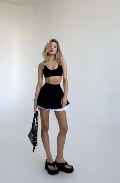 Юбка-шорты Little Secret (S-L) 978 black (лето)