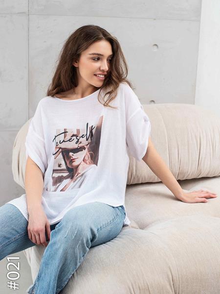 Футболка JJF (XL-4XL) 021 white (лето)