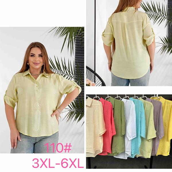 Блузка JJF (3XL-6XL) 110 mint (лето)
