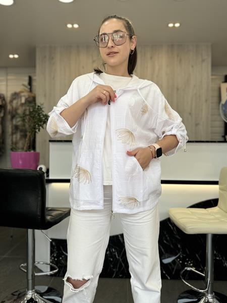 Рубашка JJF (XL-4XL) 2295 white (лето)