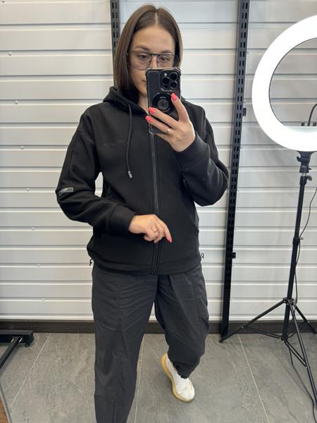 Кофта спорт JJF (M-3XL) 27002 black (деми)