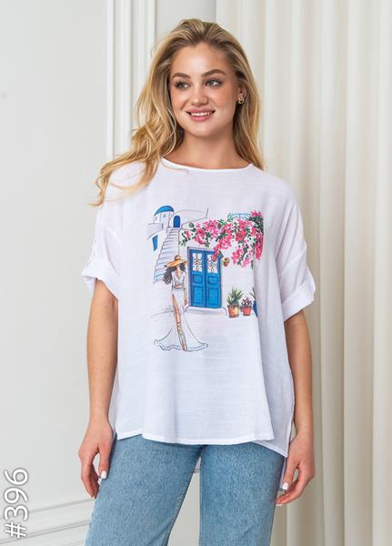 Футболка JJF (3XL-6XL) 396 white (лето)