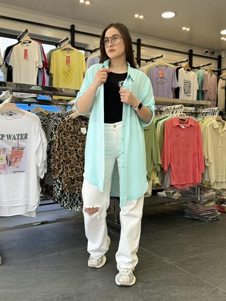 Рубашка JJF (XL-4XL) 501 l.blue (лето)