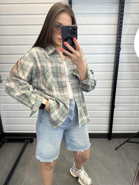 Рубашка JJF (XL-4XL) 701 mint (деми)
