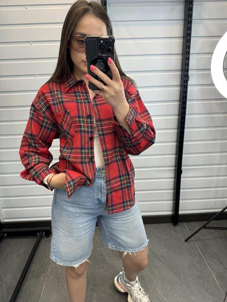 Рубашка JJF (XL-4XL) 701 red (деми)
