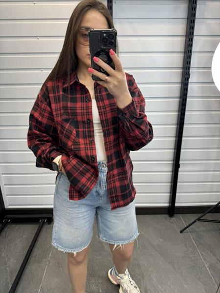 Рубашка JJF (XL-4XL) 701 wine (деми)