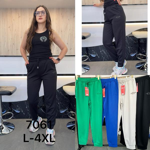 Штаны спорт JJF (L-4XL) 7061 black (деми)