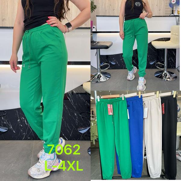Штаны спорт JJF (L-4XL) 7062 green (деми)