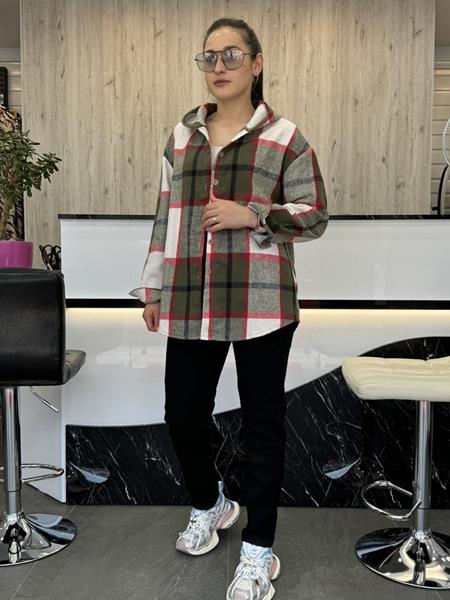 Рубашка JJF (XL-4XL) 7730 khaki (деми)