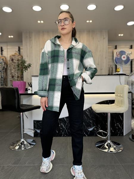 Рубашка JJF (XL-4XL) 7730-1 green (деми)