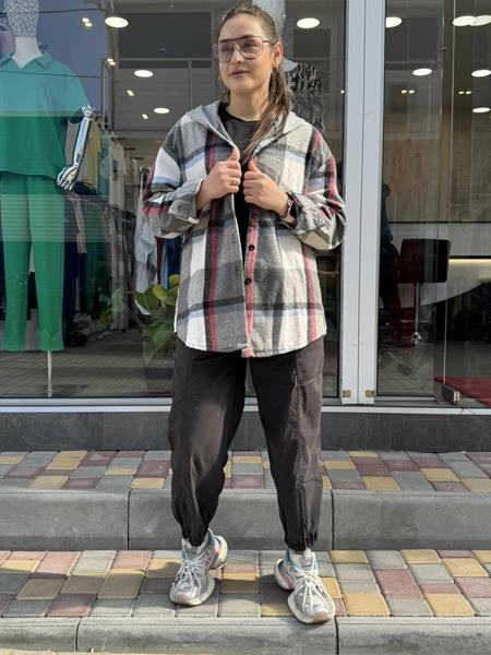 Рубашка JJF (XL-4XL) 7732 grey (деми)
