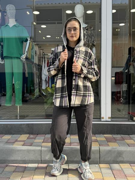 Рубашка JJF (XL-4XL) 7732 khaki (деми)