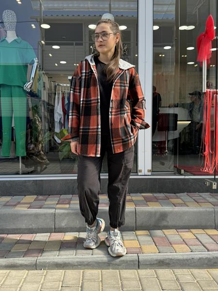 Рубашка JJF (XL-4XL) 7732 orange (деми)