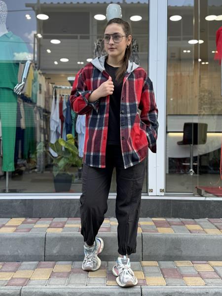 Рубашка JJF (XL-4XL) 7732 red (деми)