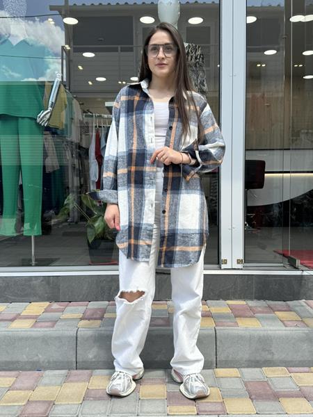 Рубашка JJF (XL-4XL) 801 navy (деми)