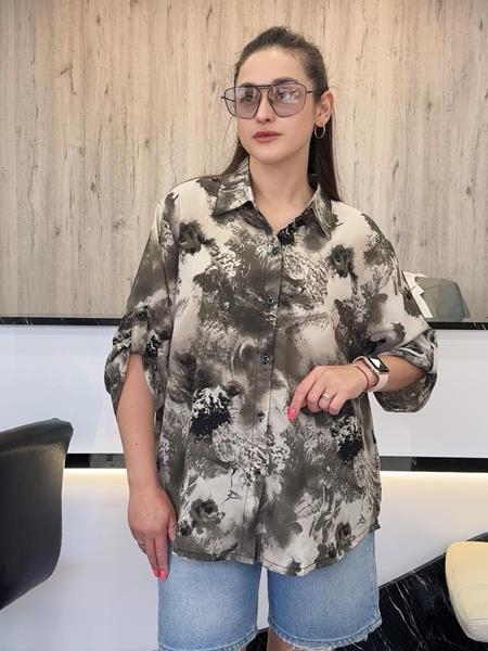 Рубашка JJF (XL-4XL) 8807 grey (лето)