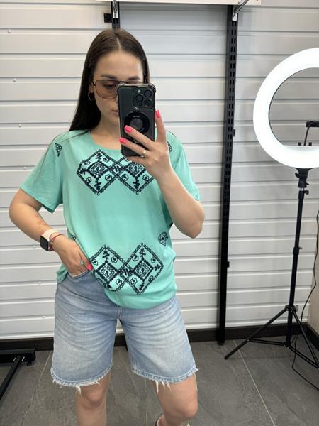 Футболка JJF (XL-4XL) 993 mint (лето)