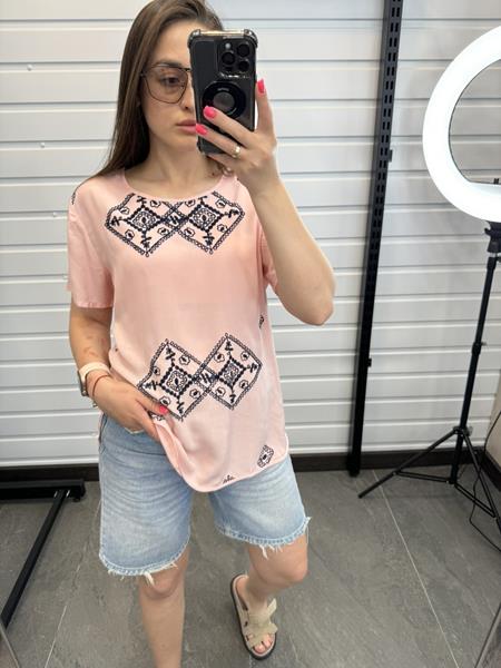 Футболка JJF (XL-4XL) 993 peach (лето)