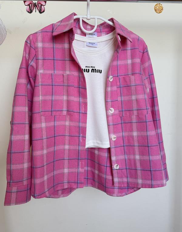 Рубашка Moda school (122-152) 8529 pink (деми)