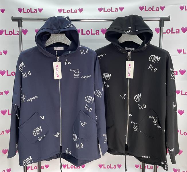 Кофта спорт Lola (3XL) 986-1 black (деми)