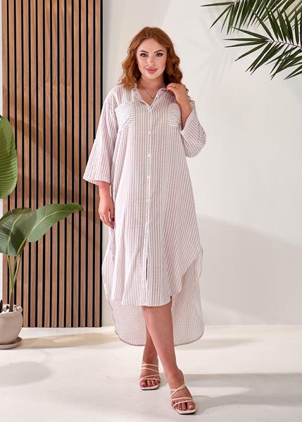 Платье Lola (L-3XL) LL15 beige (лето)