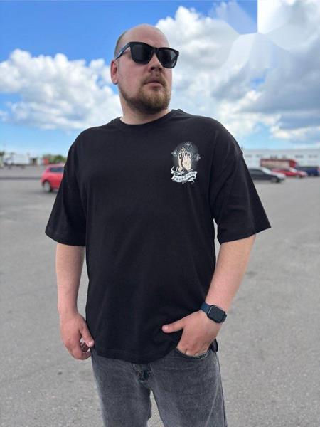 Футболка Faraon (M-XL) 300303 black (лето)