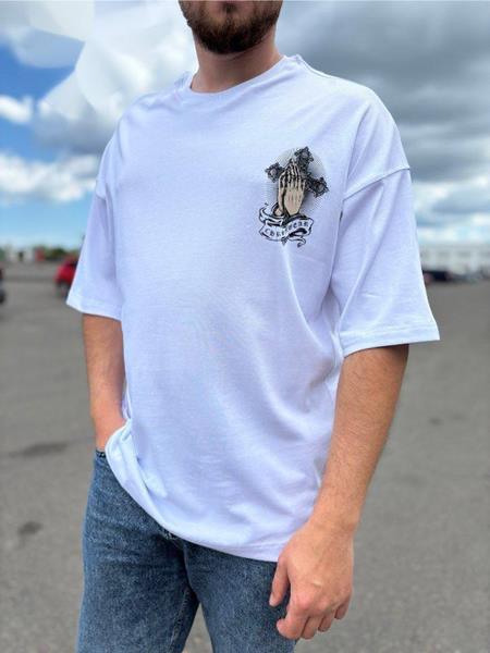 Футболка Faraon (M-XL) 300303 white (лето)