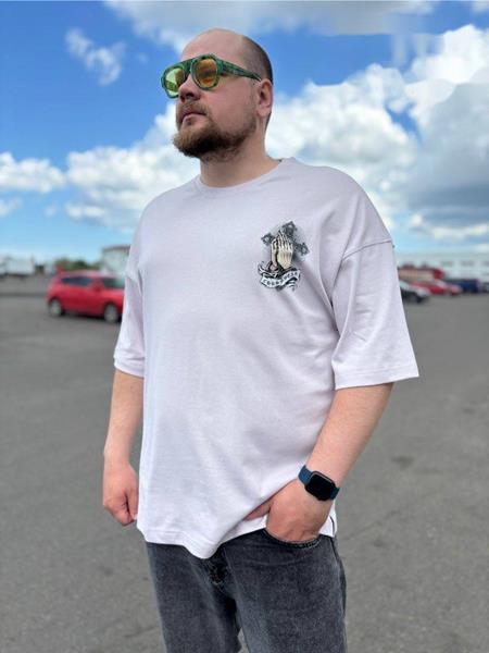 Футболка Faraon (M-XL) 300303 l.grey (лето)