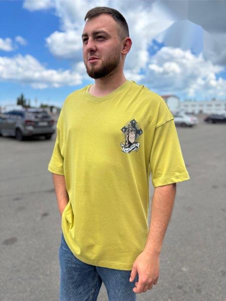 Футболка Faraon (M-XL) 300303 yellow (лето)