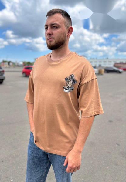 Футболка Faraon (M-XL) 300303 beige (лето)