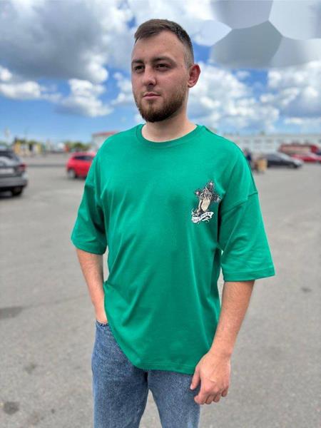 Футболка Faraon (M-XL) 300303 green (лето)