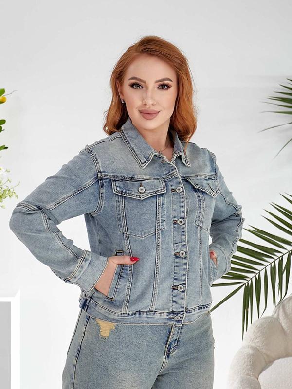 Куртка Beki (L-5XL) 414 l.blue (деми)
