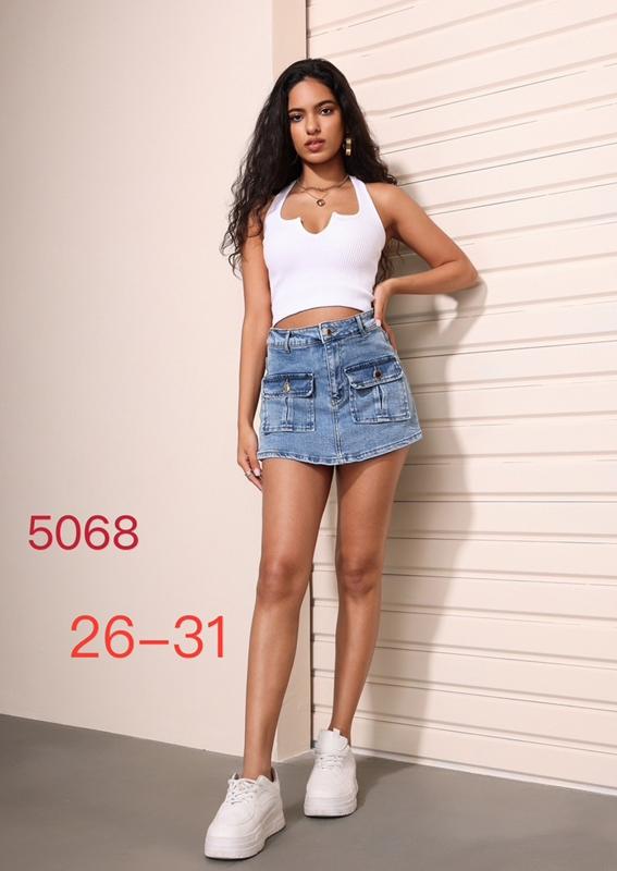 Юбка-шорты NewJeans (26-31) 5068 l.blue (лето)