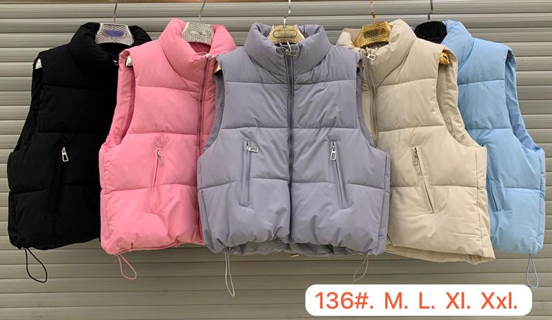 Жилетка Oukali (M-2XL) 136 beige (деми)