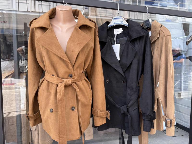 Пальто Oukali (M-XL) 24319 beige (деми)