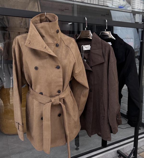Пальто Oukali (M-XL) 24316 brown (деми)