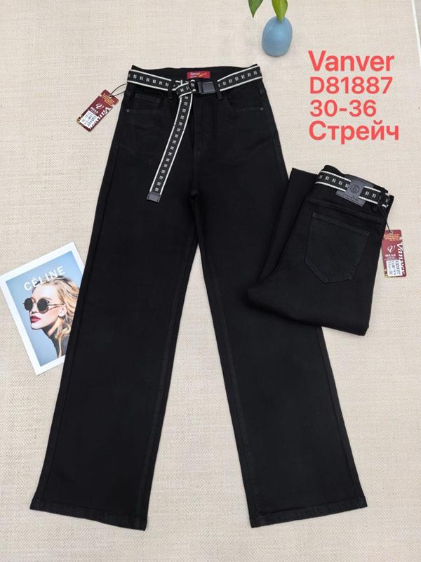 Джинсы Vanver (30-36) D81887 black (деми)