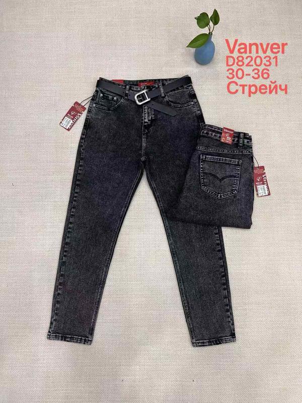 Джинсы Vanver (30-36) D82031 black (деми)