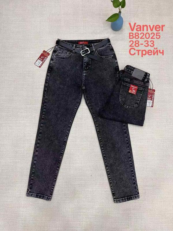 Джинсы Vanver (28-33) F82025 black (деми)