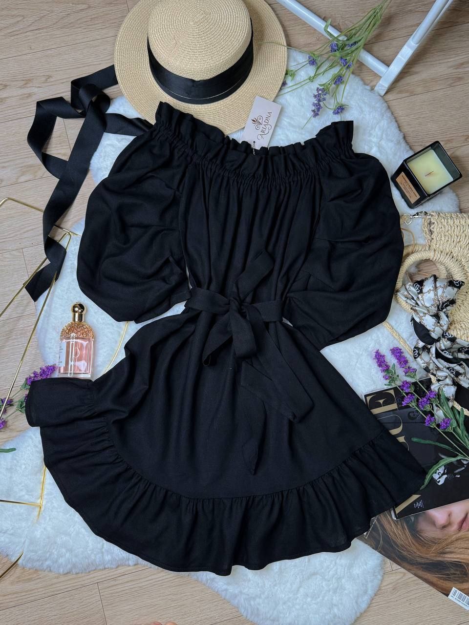 Платье Arina (42-48) 1606 black (лето)