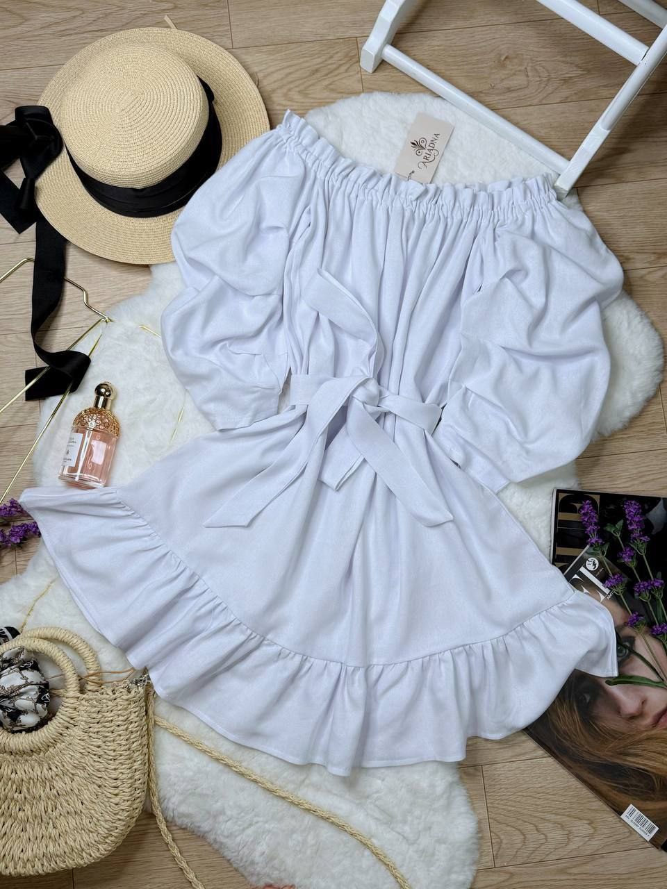 Платье Arina (42-48) 1606 milk (лето)